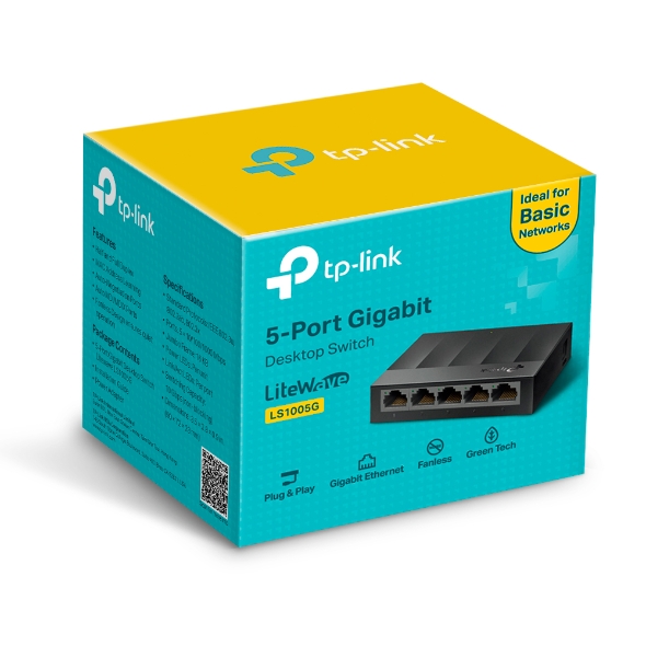 Switch de Mesa TP-Link Gigabit 5 Portas Ethernet 10/100/1000 Mbps — imagem 4
