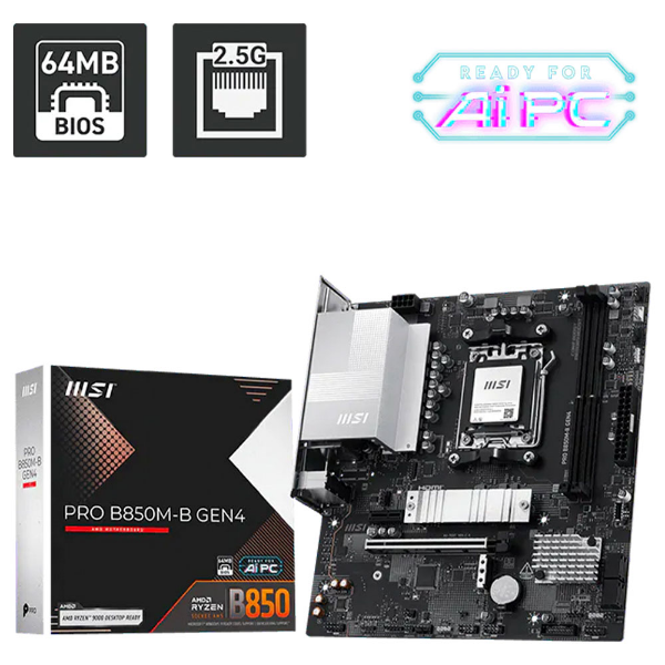 PLACA MAE (AMD) MSI PRO B850M-B GEN4 DDR5 AM5