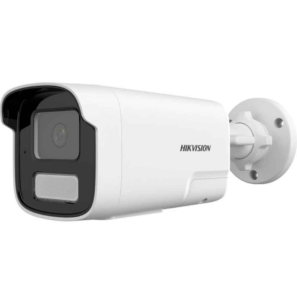 Camera Hikvision IP Live Guard Smart Hybrid Light 2MP Bullet 4mm IR 50m Mic Embutido IP67 Slot MicroSD DS-2CD1T23G2-LIUF/SL