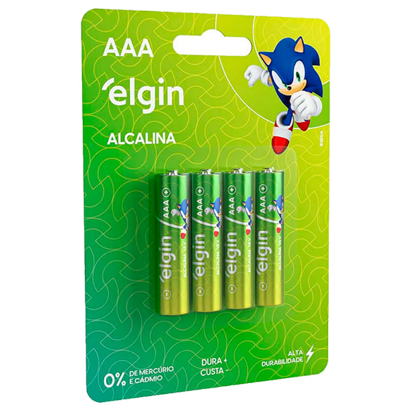 PILHA ALCALINA AAA BLISTER C/4 82155 ELGIN