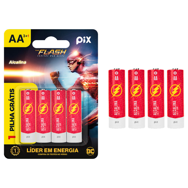PILHA ALCALINA ULTRA AA LR6 BLISTER C/ 4 PECAS PIX - 022-6003